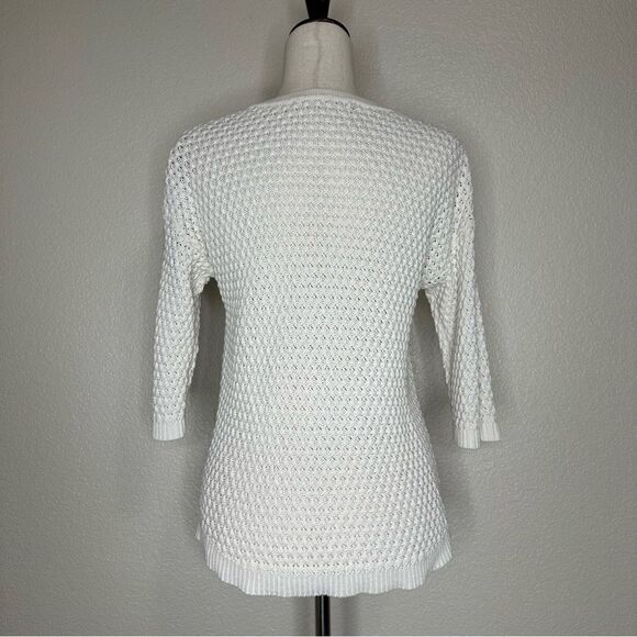 Athleta Linen Blend Seychelles Open Knit Top - Picture 8 of 12